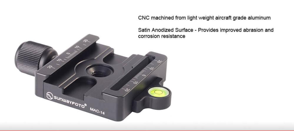Sunwayfoto Sunwayfoto mac-14 fäste for manfrotto & Arca Swiss plattor