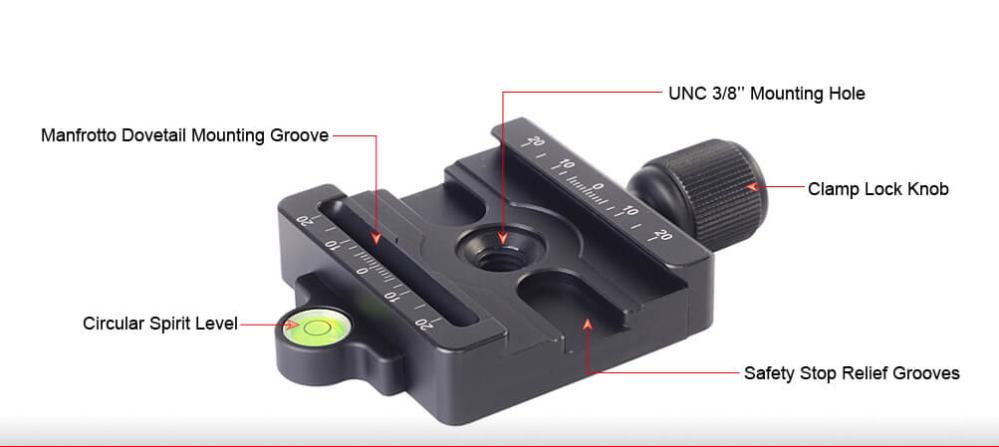 Sunwayfoto Sunwayfoto mac-14 fäste for manfrotto & Arca Swiss plattor