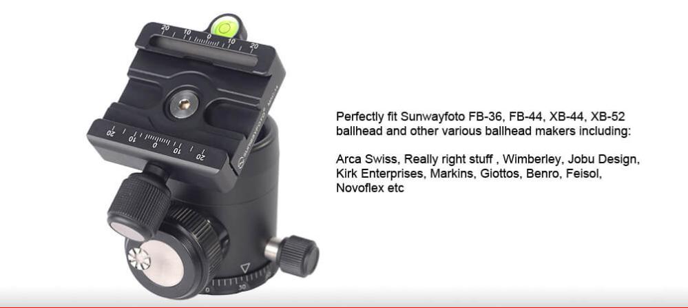 Sunwayfoto Sunwayfoto mac-14 fäste for manfrotto & Arca Swiss plattor