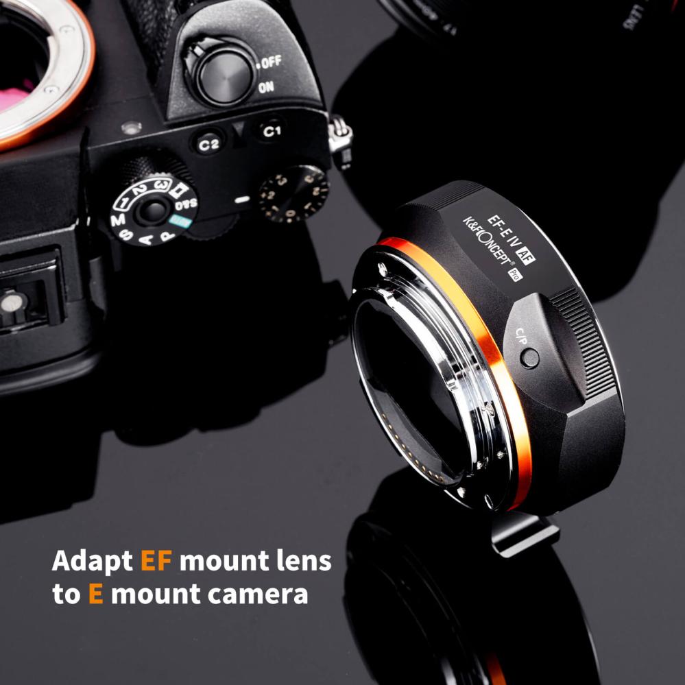 K&F Concept K&F Concept Objektivadapter elektr till Canon EF/EF-S objektiv for Sony E kamera