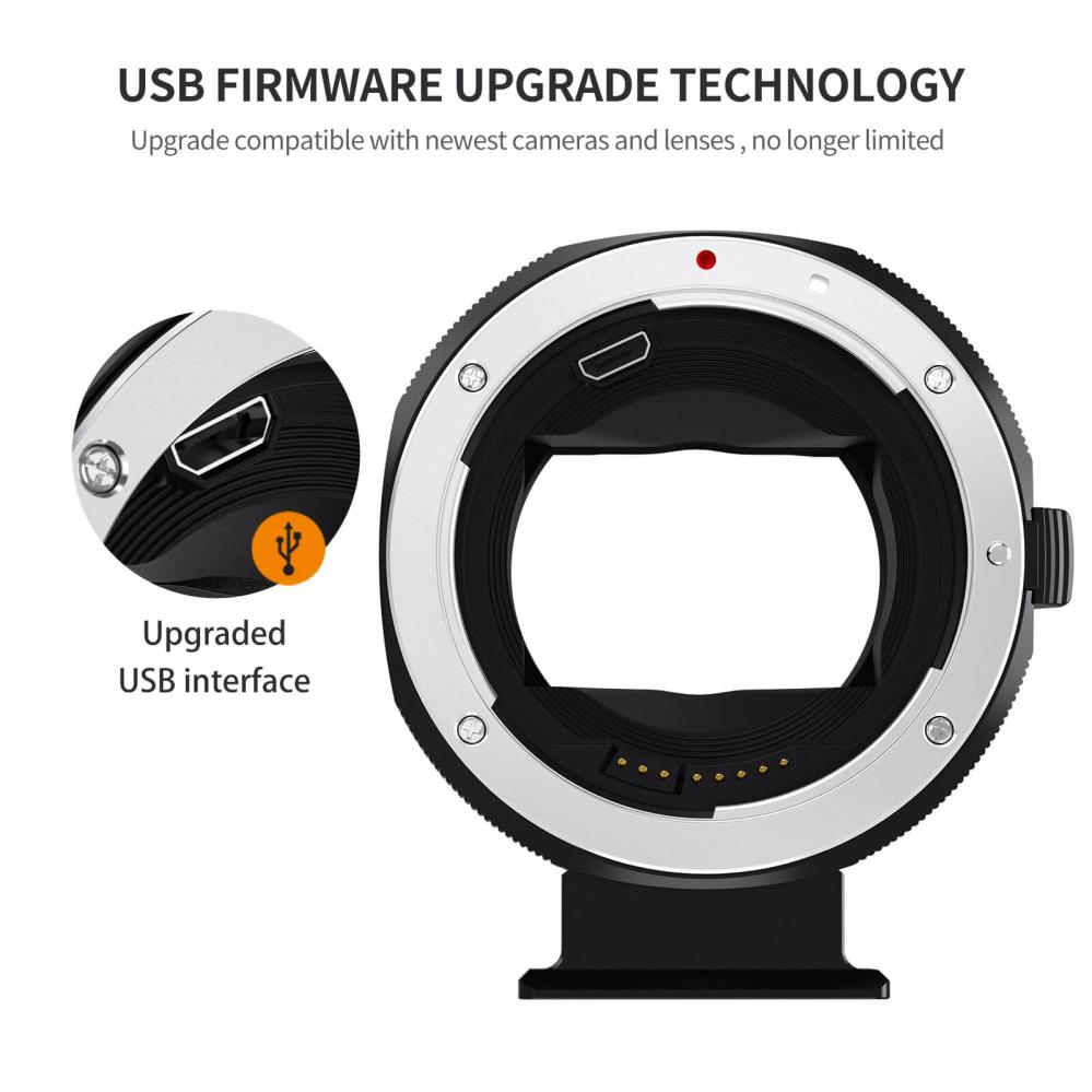 K&F Concept K&F Concept Objektivadapter elektr till Canon EF/EF-S objektiv for Sony E kamera