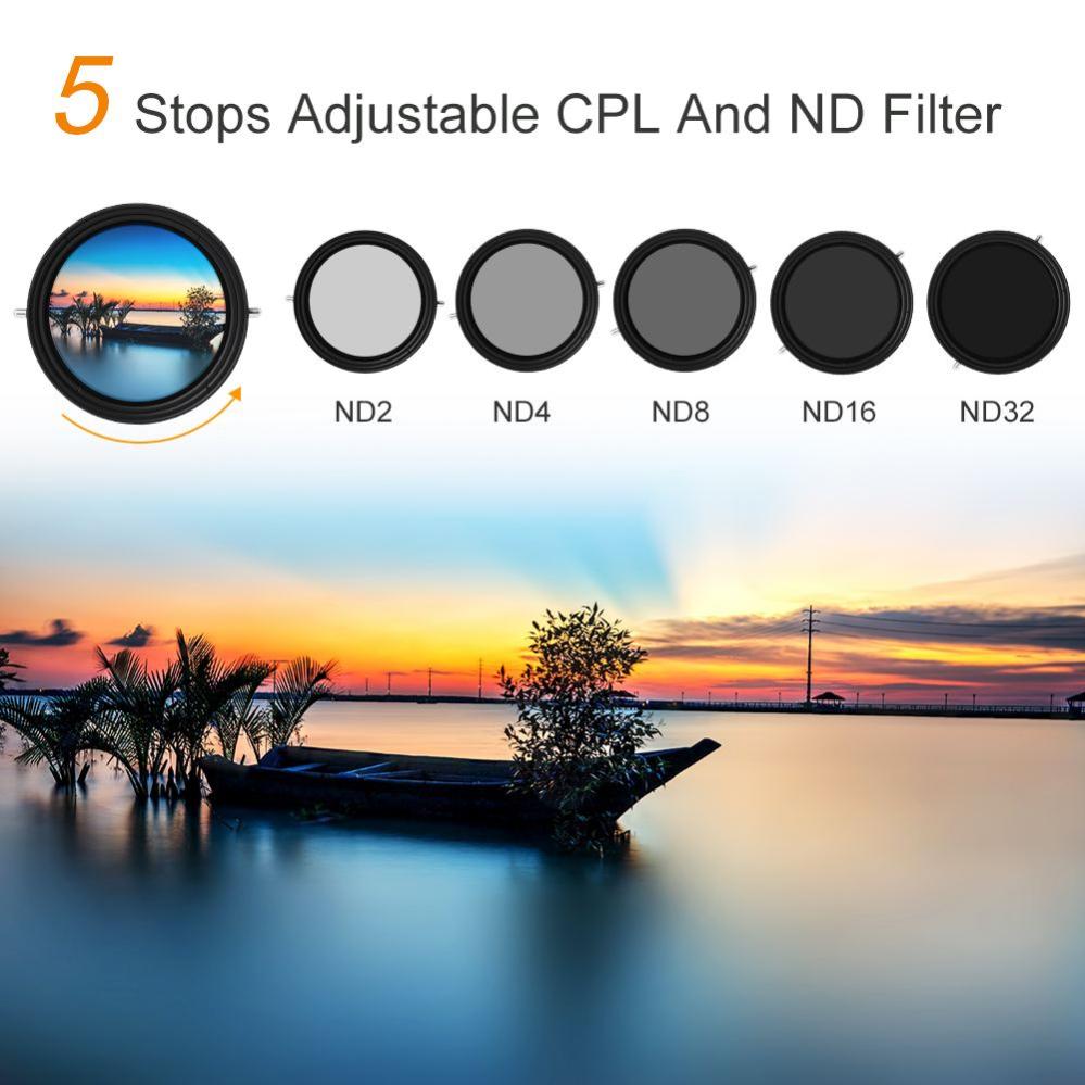K&F Concept K&F Concept Justerbart ND2-32 / CPL hybridfilter