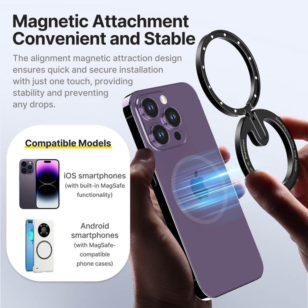 Ulanzi Ulanzi Magnetisk filteradapter MagSafe-funktion for 52mm kamerafilter på mobil