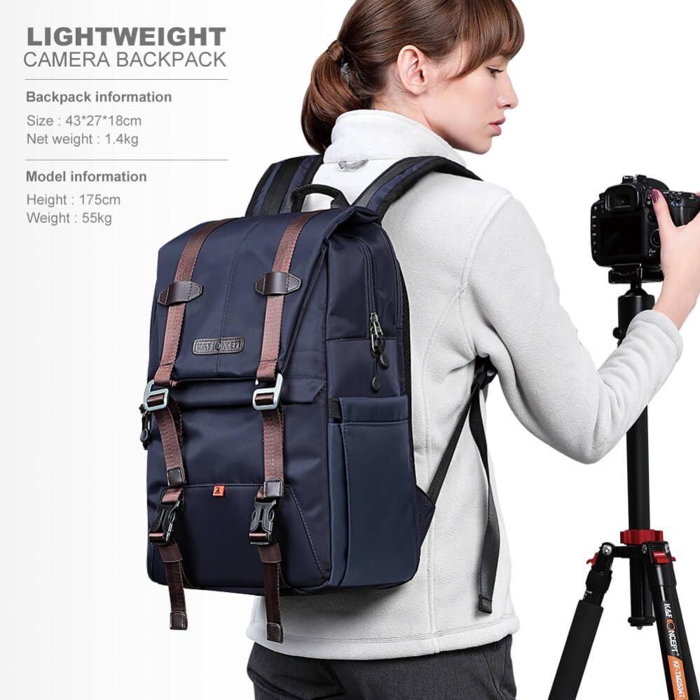 K&F Concept K&f concept kameraryggsekk svart med uttakbar innerbeskyttelse/insats