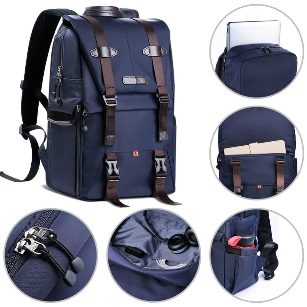 K&F Concept K&f concept kameraryggsekk svart med uttakbar innerbeskyttelse/insats