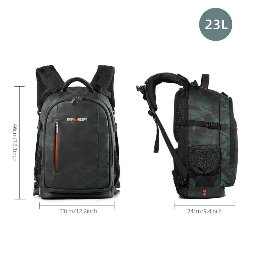 K&F Concept K&f concept kameraryggsekk med stor kameraförvaring ipx4