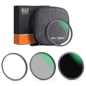 K&F Concept K&F Concept Magnetisk Filterpakke ND1000 CPL UV & filterveske