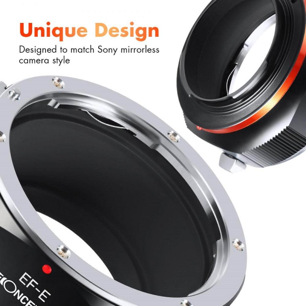 K&F Concept K&F Objektivadapter Pro till Canon EF/EF-S objektiv for Sony E kamerahus