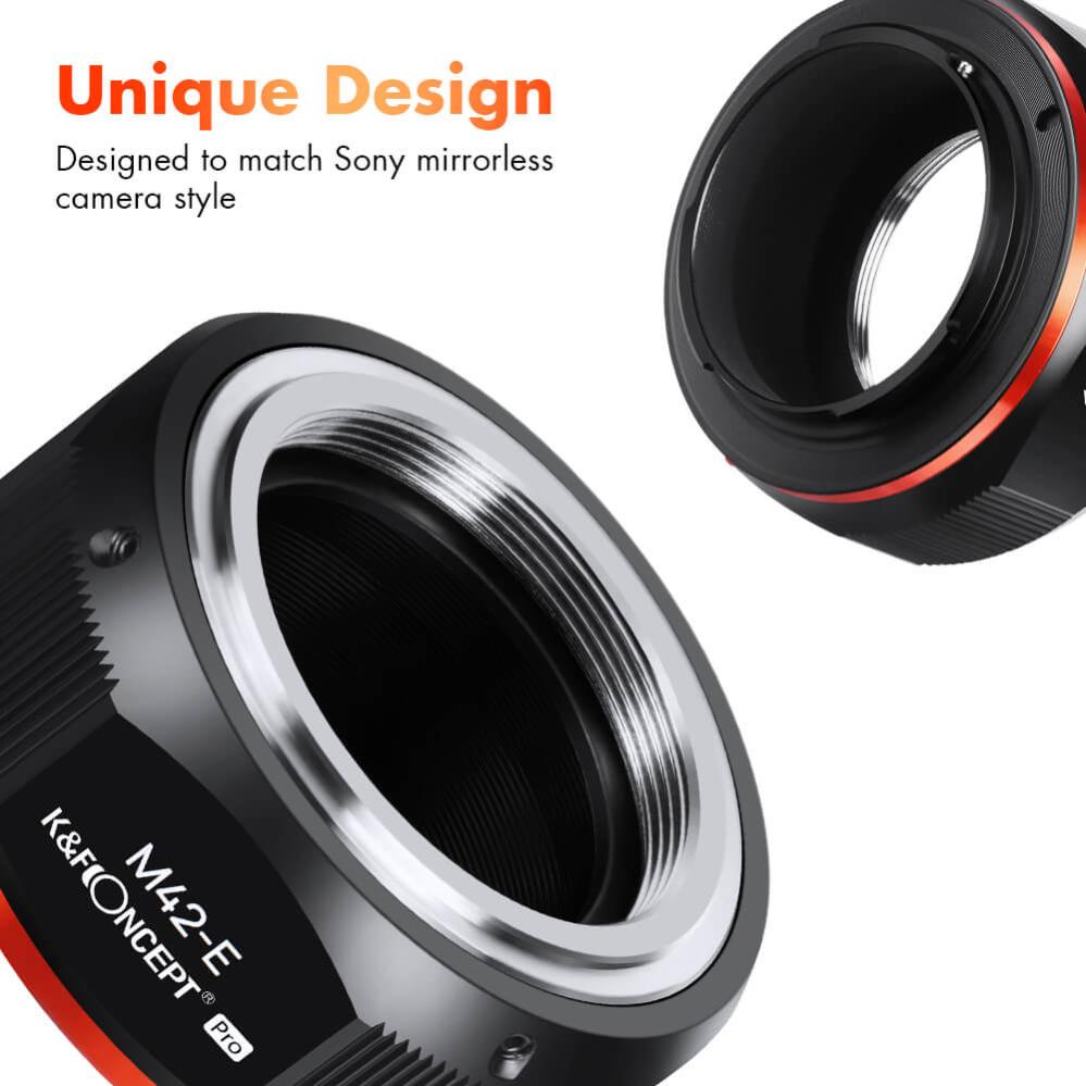 K&F Concept K&F Concept Objektivadapter Pro till M42 objektiv for Sony E kamerahus