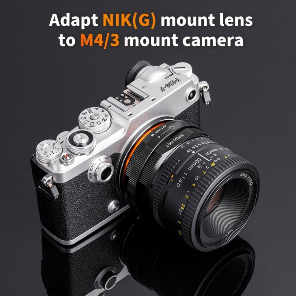 K&F Concept K&F Concept Objektivadapter Pro till Nikon G objektiv for Micro 4/3 kamerahus