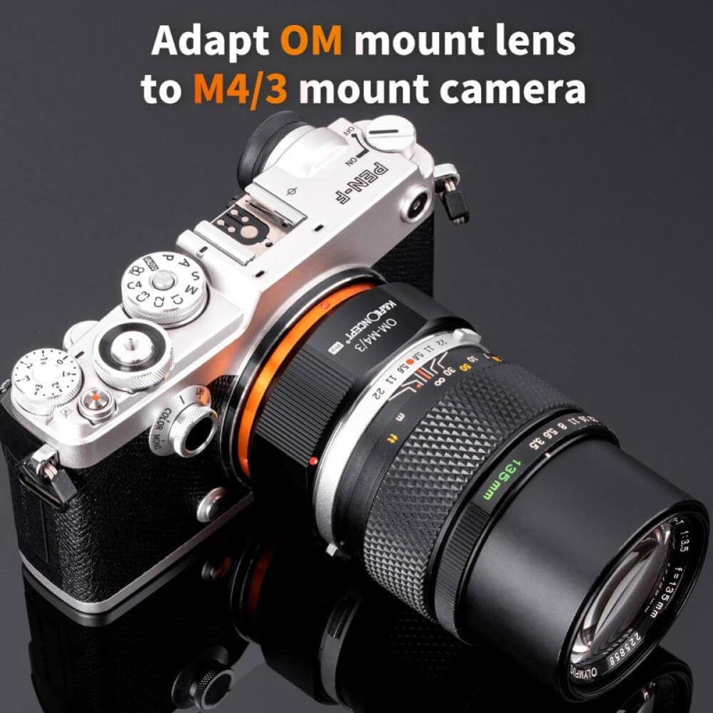 K&F Concept K&F Concept Objektivadapter Pro till Olympus OM objektiv for Micro 4/3 kamerahus