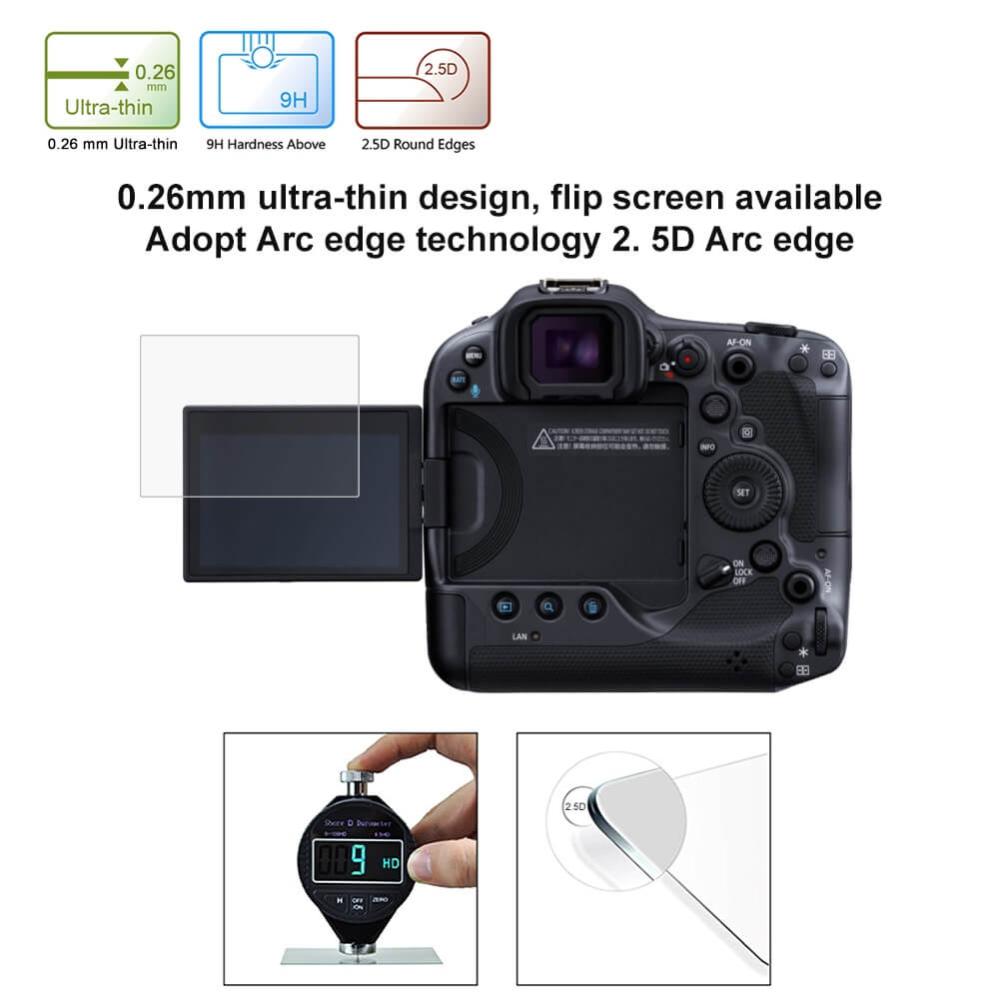 Unbranded Skjermbeskytter for Canon EOS R3 av härdat glas 9H