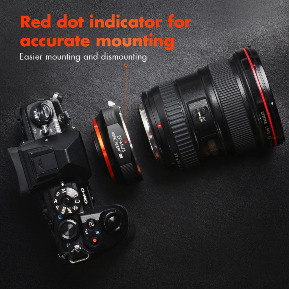 K&F Concept K&F Objektivadapter Pro till Canon EF/EF-S objektiv for Micro 4/3 kamerahus