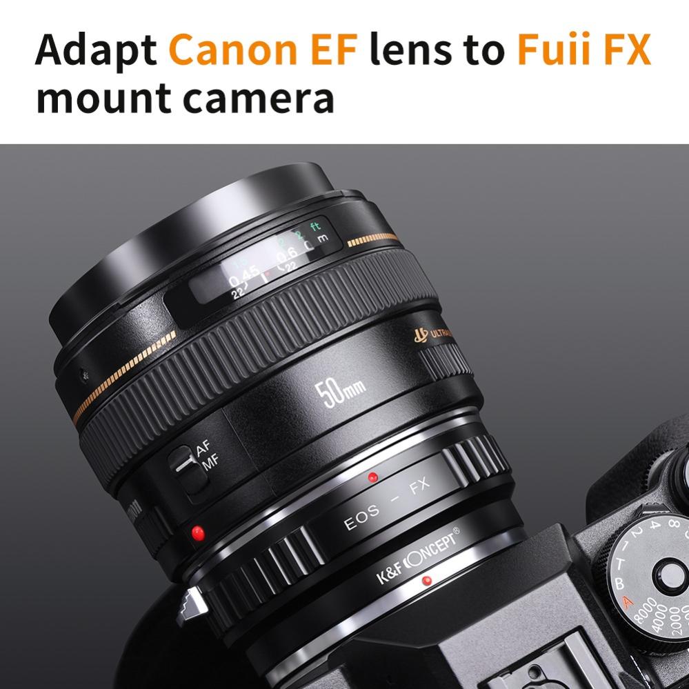 K&F Concept K&F Concept Objektivadapter for Canon EF/EF-S objektiv for Fujifilm X kamerahus
