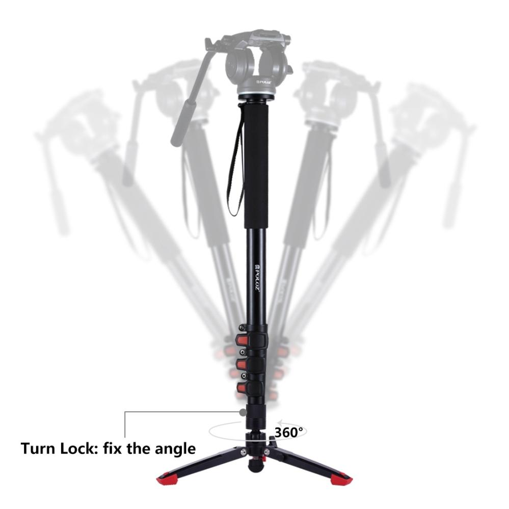 Puluz Puluz Enbensstativ frittstående monopod med støtteben 185cm