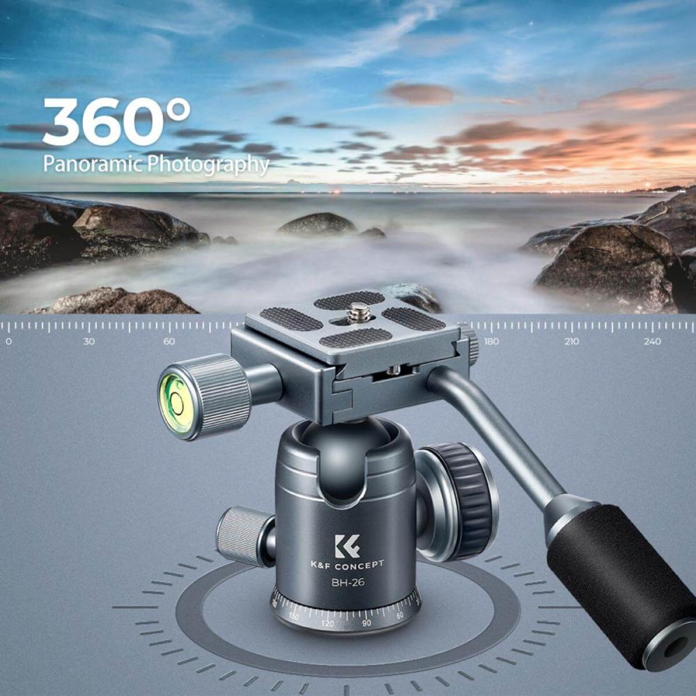 K&F Concept K&F Concept BH-26 kulehode med panoramaindeksering med spak