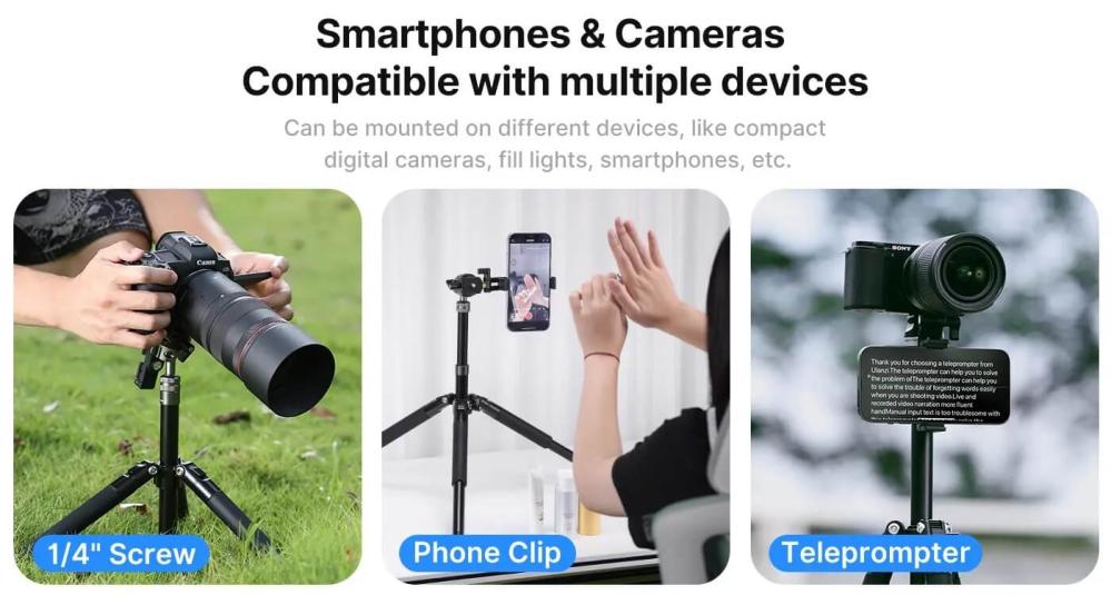 Ulanzi Ulanzi MT-63 Portabelt Kamerastativ 145cm med mobilholder