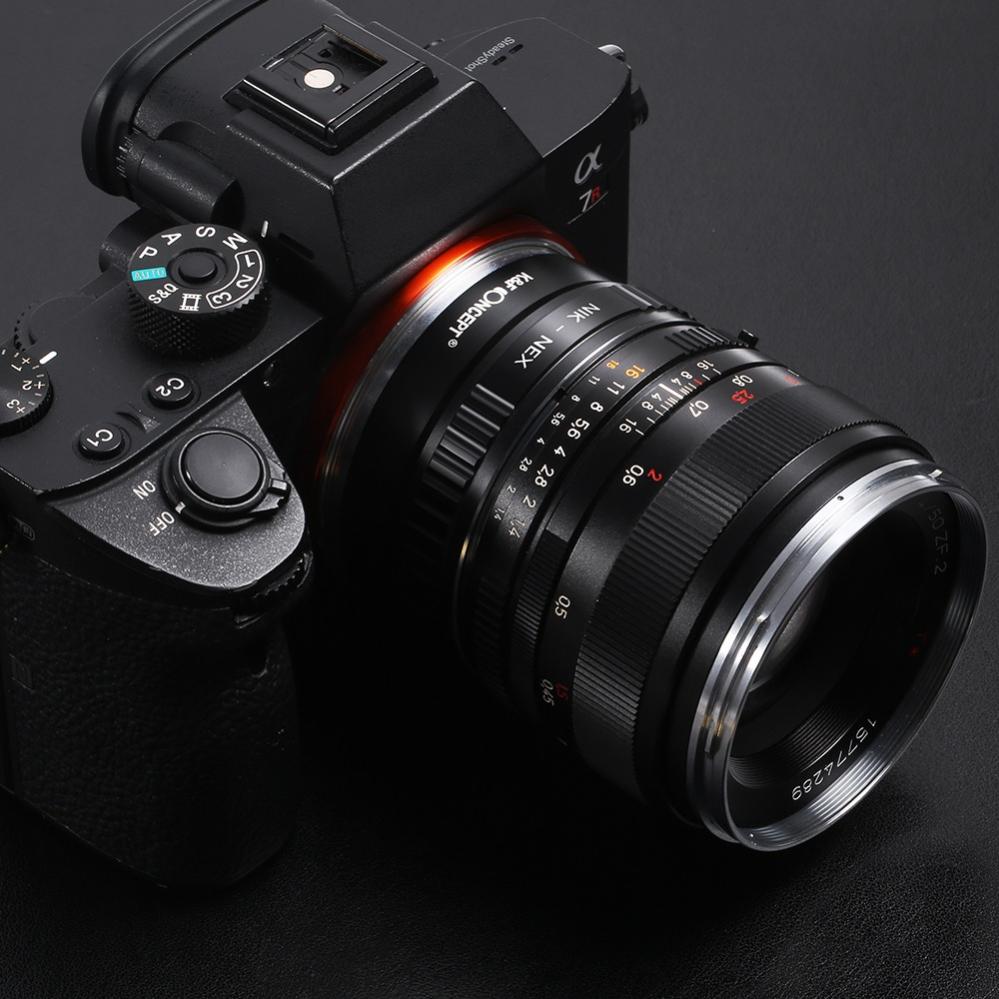 K&F Concept K&F Objektivadapter till Nikon F objektiv for Sony E kamerahus