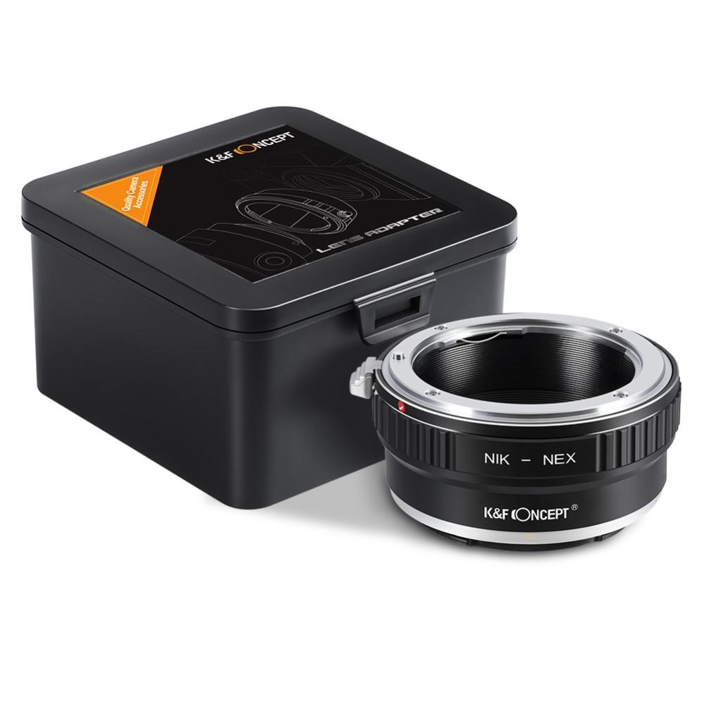 K&F Concept K&F Objektivadapter till Nikon F objektiv for Sony E kamerahus