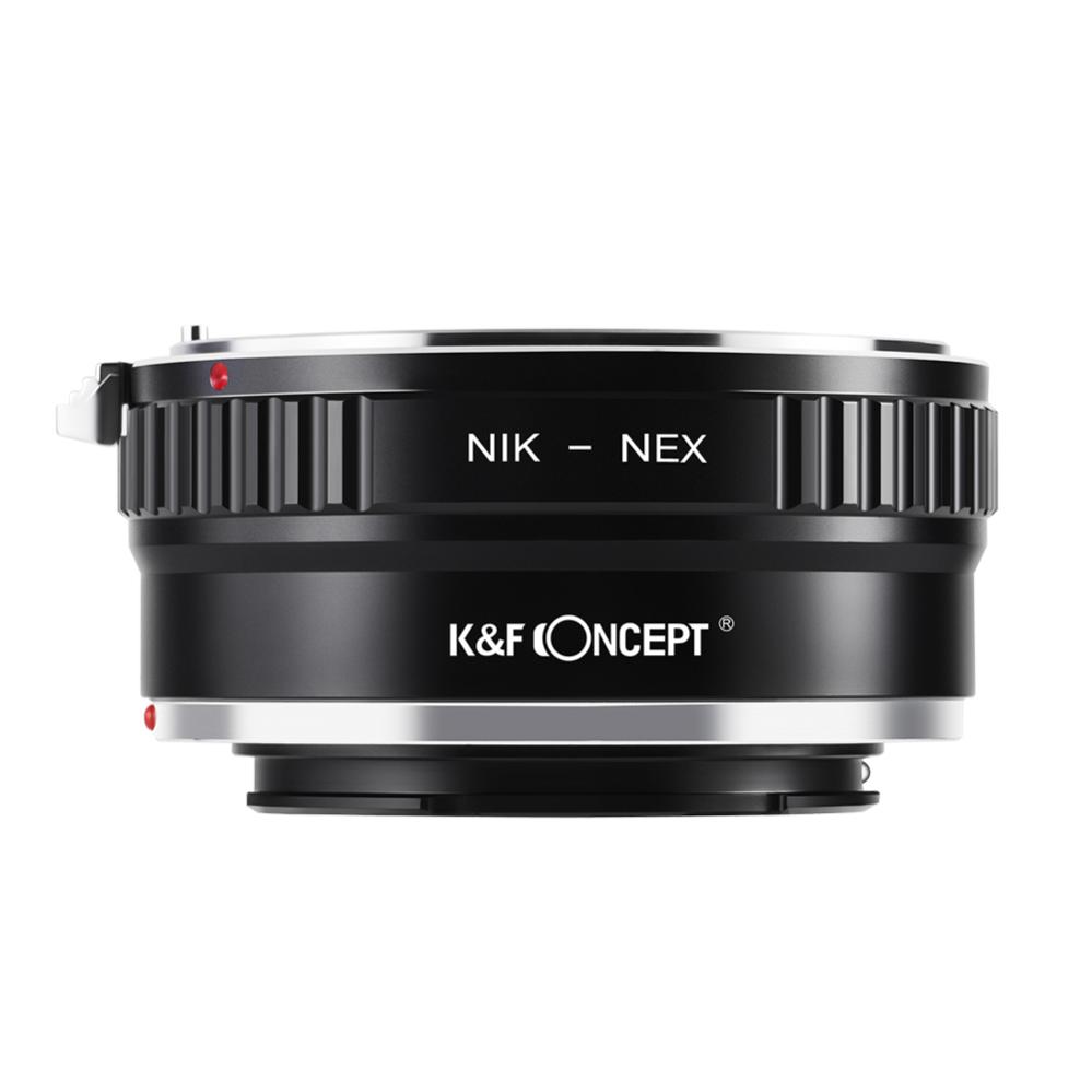 K&F Concept K&F Objektivadapter till Nikon F objektiv for Sony E kamerahus