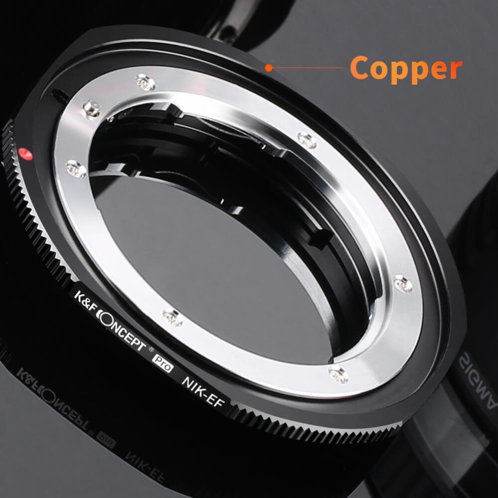 K&F Concept K&F Objektivadapter till Nikon F/AF AI AI-S objektiv för Canon EOS kamerahus