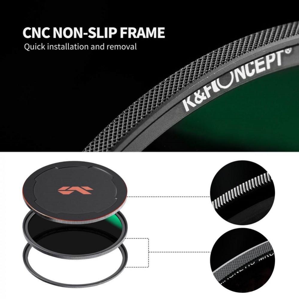 K&F Concept K&F Concept Magnetisk ND-filter ND64 med adapterring & magnetlokk