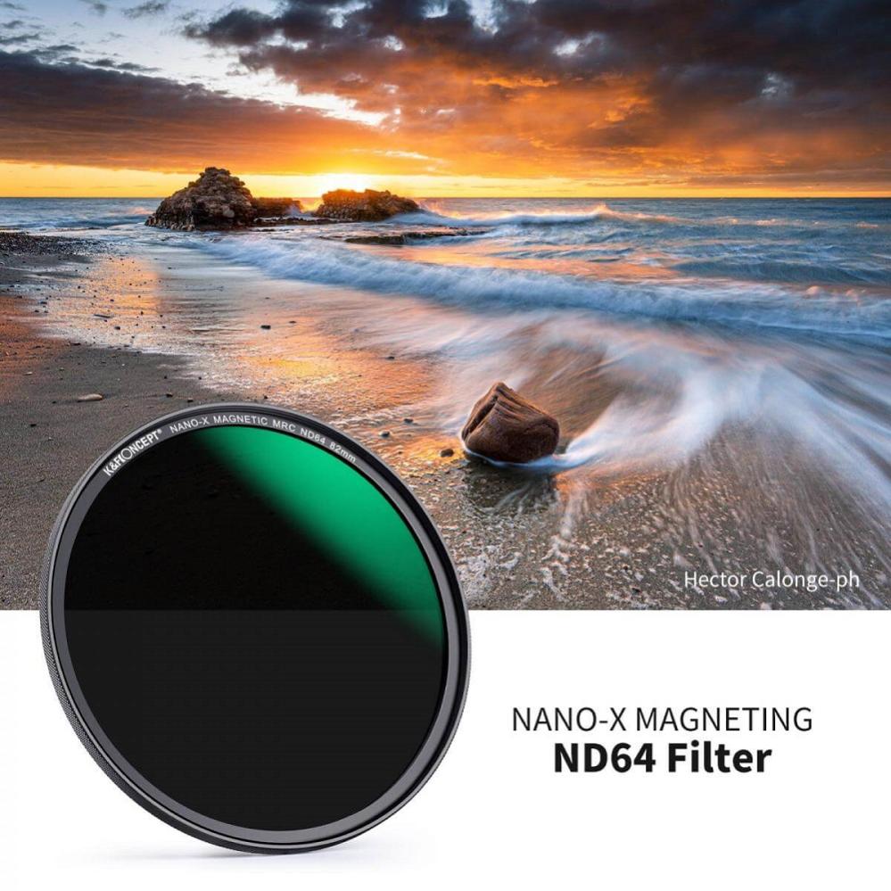 K&F Concept K&F Concept Magnetisk ND-filter ND64 med adapterring & magnetlokk