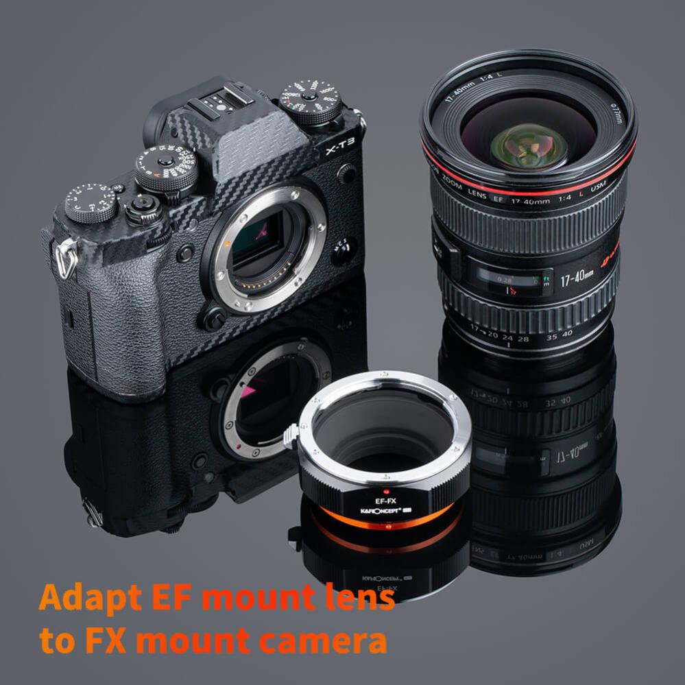 K&F Concept K&F Objektivadapter v2 for Canon EF/EF-S objektiv for Fujifilm X kamerahus