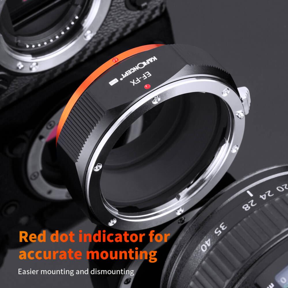 K&F Concept K&F Objektivadapter v2 for Canon EF/EF-S objektiv for Fujifilm X kamerahus