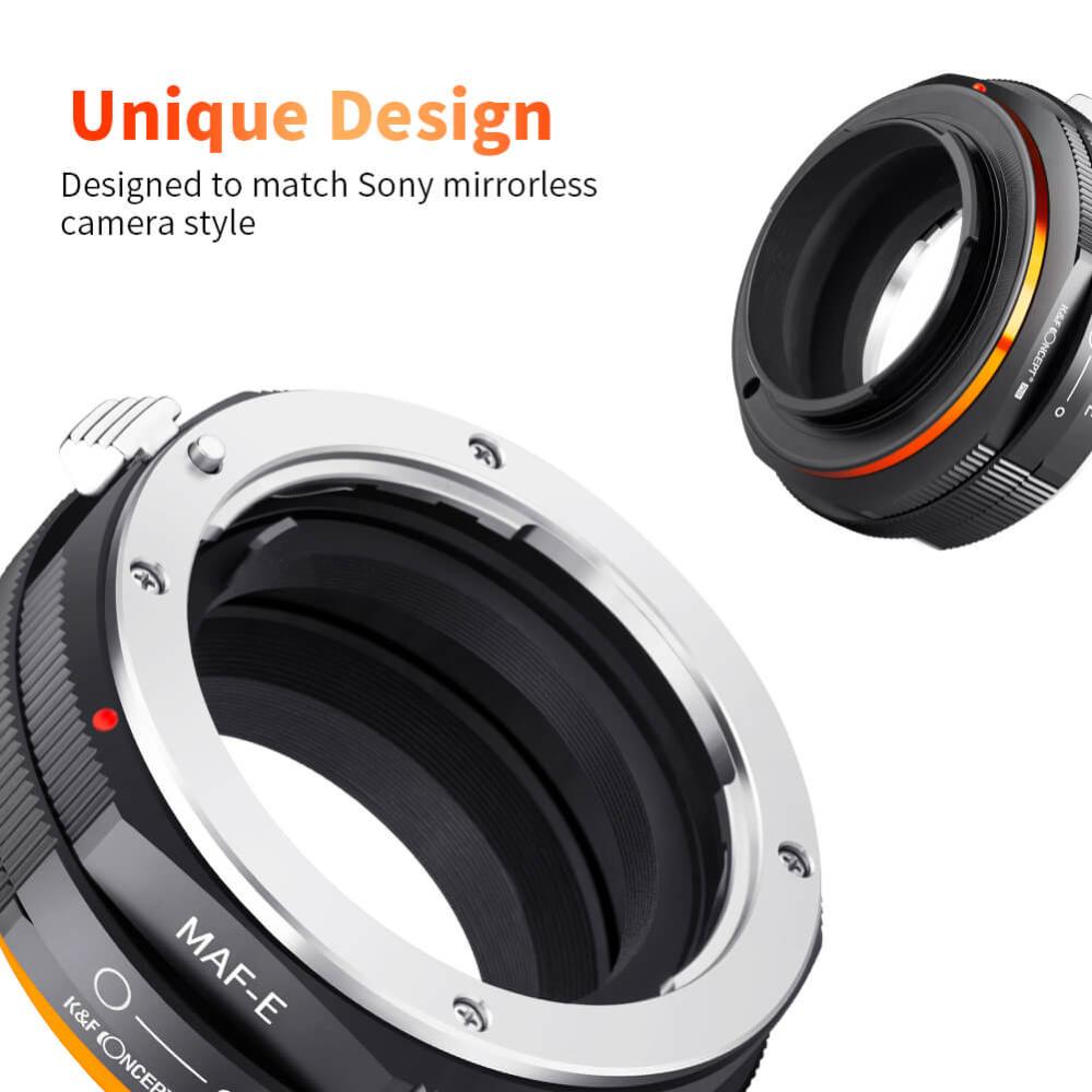 K&F Concept K&F Concept Objektivadapter v2 till Minolta AF objektiv for Sony E kamerahus
