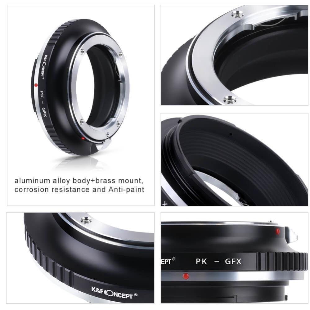 K&F Concept K&F Concept Objektivadapter for Pentax K objektiv for Fujifilm GFX kamerahus