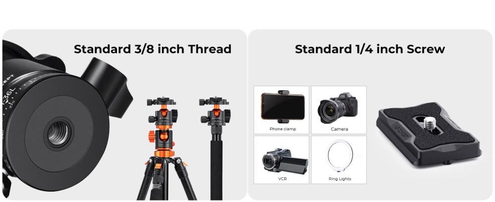 K&F Concept K&F Concept kulehode med panoramaindeksering for kamerastativ 16kg