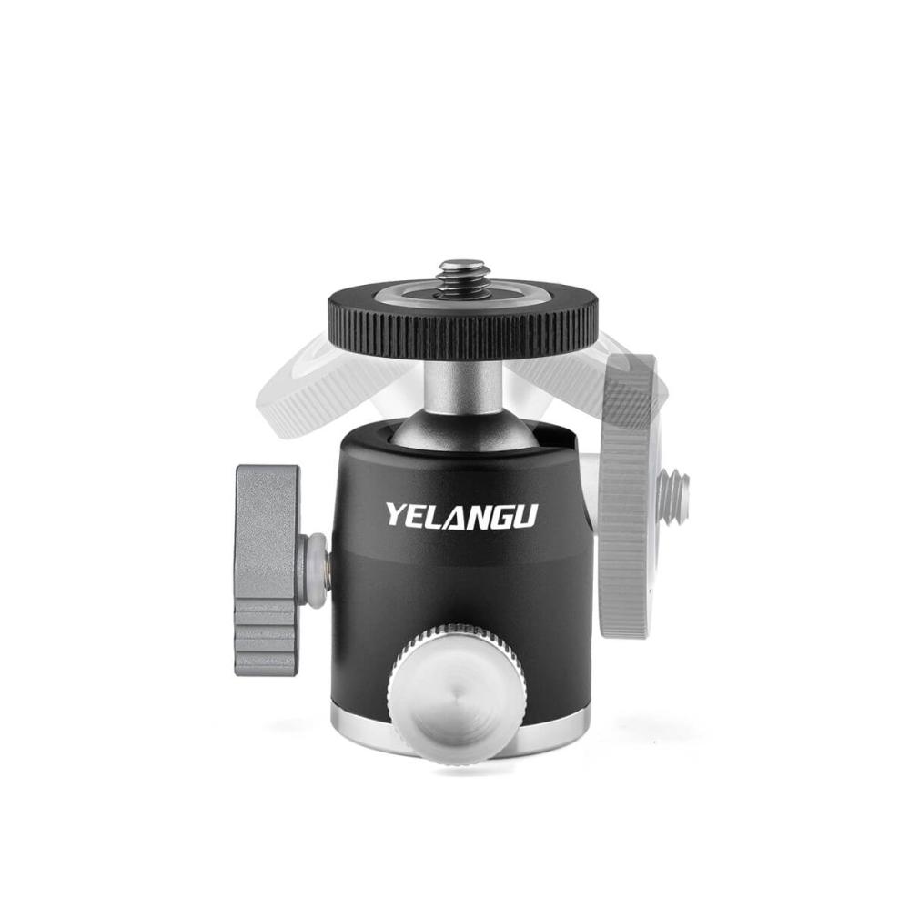 YELANGU YELANGU LW-A01 Liten kulehode av metall for mobilholder eller mindre kamera