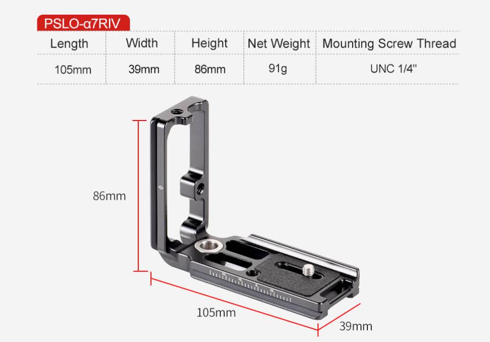 Sunwayfoto Sunwayfoto l-bracket for Sonyy A7R iv & A9II med qd-uttag