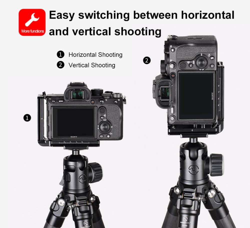 Sunwayfoto Sunwayfoto l-bracket for Sonyy A7R iv & A9II med qd-uttag