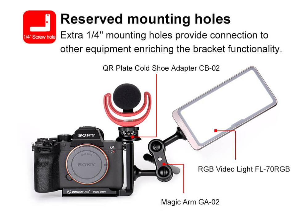 Sunwayfoto Sunwayfoto l-bracket for Sonyy A7R iv & A9II med qd-uttag