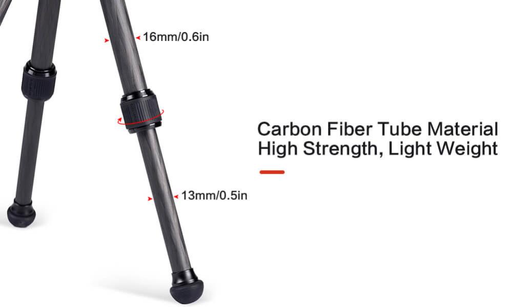 Sunwayfoto Sunway foto T16C20N II Ministativ laget av karbonfiber justerbar 41-275mm