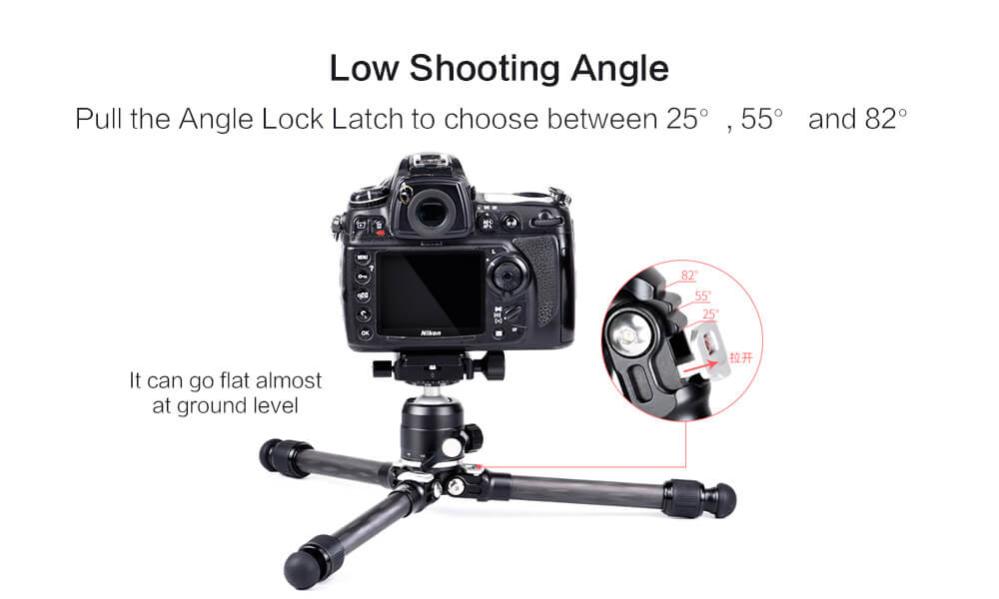 Sunwayfoto Sunway foto T16C20N II Ministativ laget av karbonfiber justerbar 41-275mm
