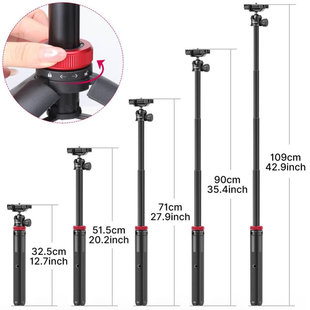 Ulanzi Ulanzi Stativ & selfiestang 109cm 2-i-1-paket for kamera och mobil