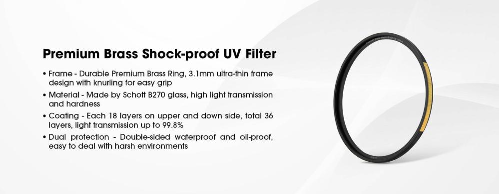 Haida Haida Premium Messing Shock-Proof UV-filter