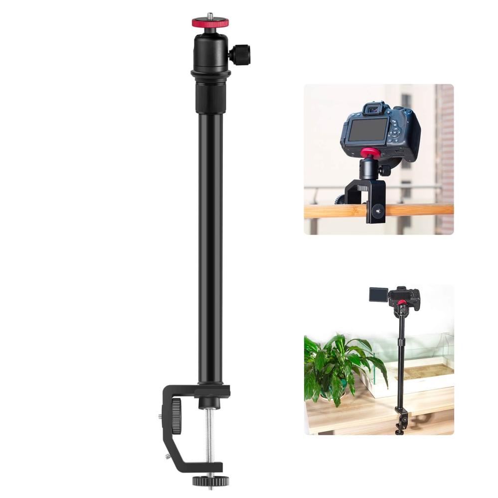 Puluz Puluz Bordsstativ 33-60cm med C-klämma & kulehode