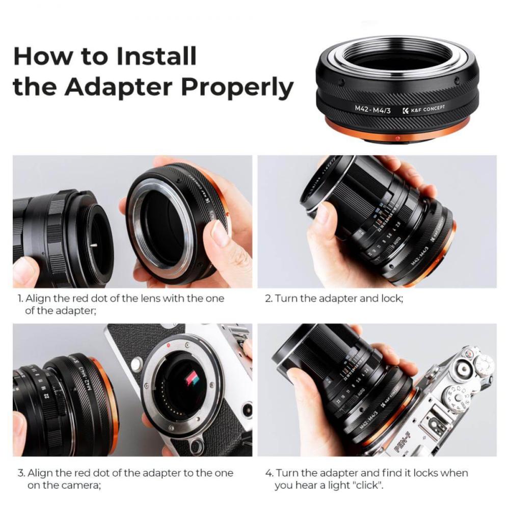 K&F Concept K&F Concept Objektivadapter Pro IV till M42-objektiv for Micro 4/3