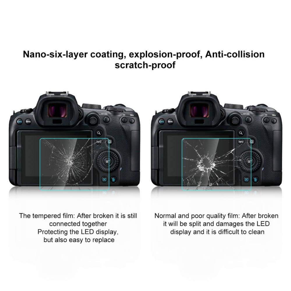 Puluz Puluz Skjermbeskytter for Canon EOS R6 av härdat glas 9H