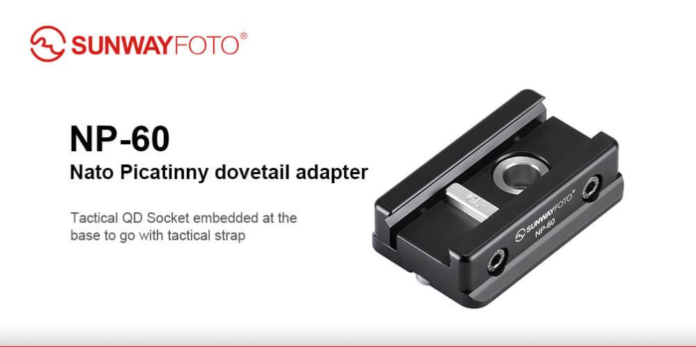 Sunwayfoto Sunwayfoto np-60 Nato Picatinny adapter till Arca Swiss