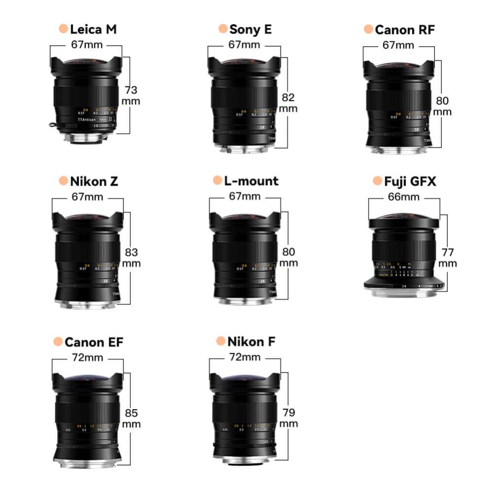 TTArtisan TTArtisan 11mm f/2.8 Fisheye-objektiv Fullformat for Canon EOS DSLR