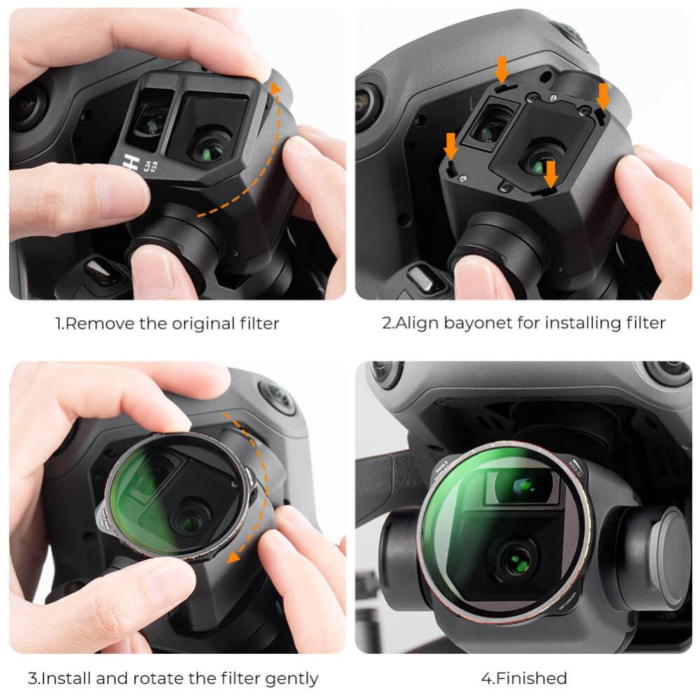 K&F Concept K&F Concept Variabelt ND-filter ND2–ND32 1–5 stopp for DJI Mavic 3/Cine