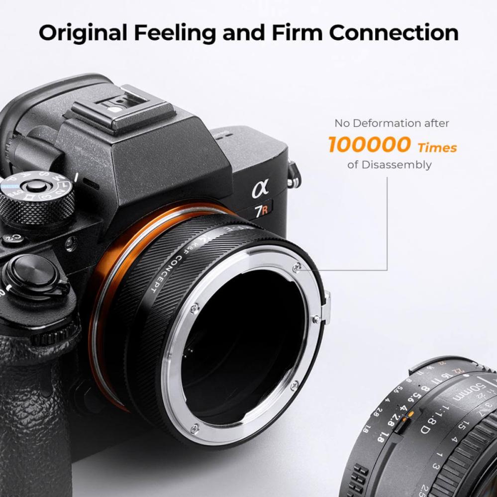 K&F Concept K&F Concept Objektivadapter Pro IV till NIkon F objektiv for Sony E
