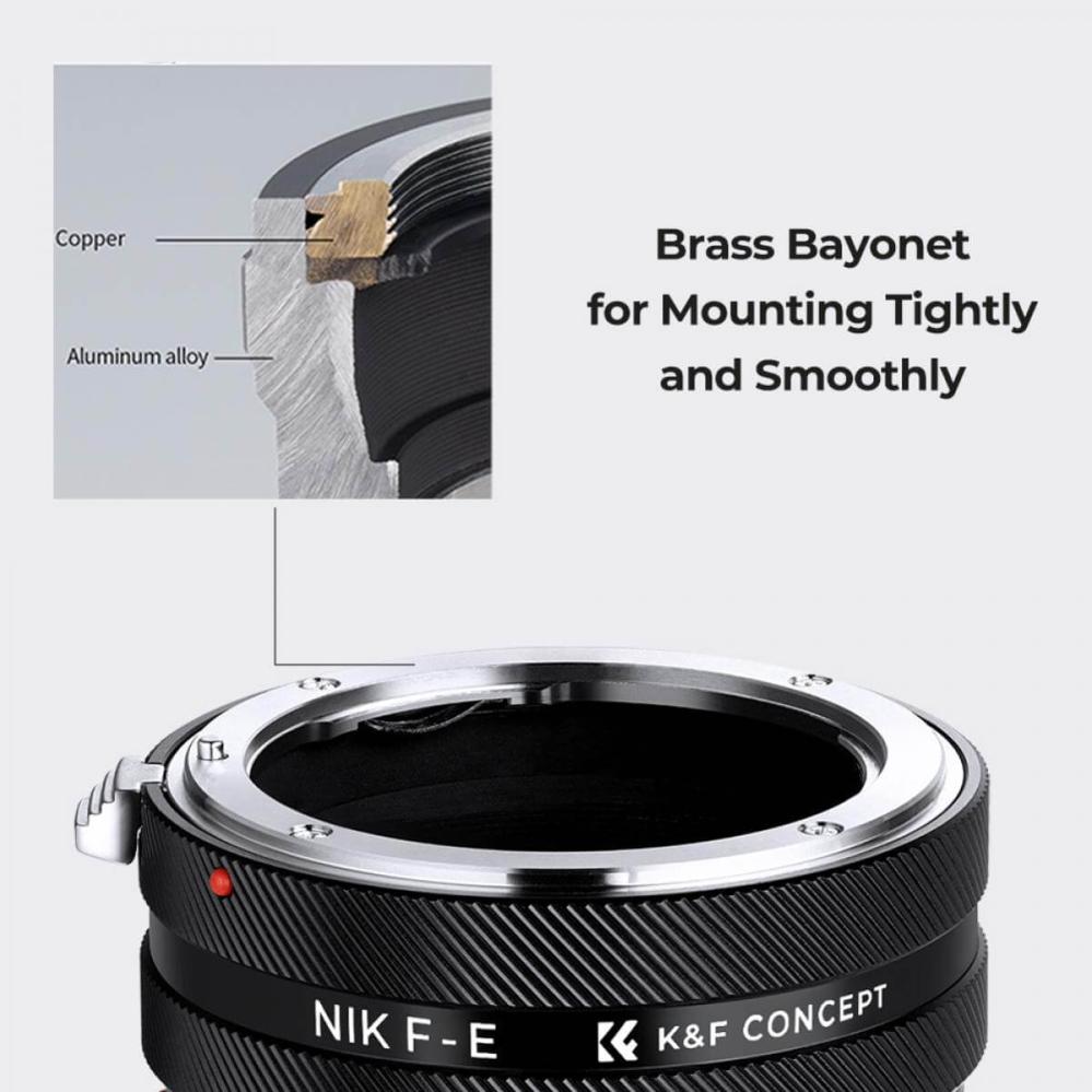 K&F Concept K&F Concept Objektivadapter Pro IV till NIkon F objektiv for Sony E