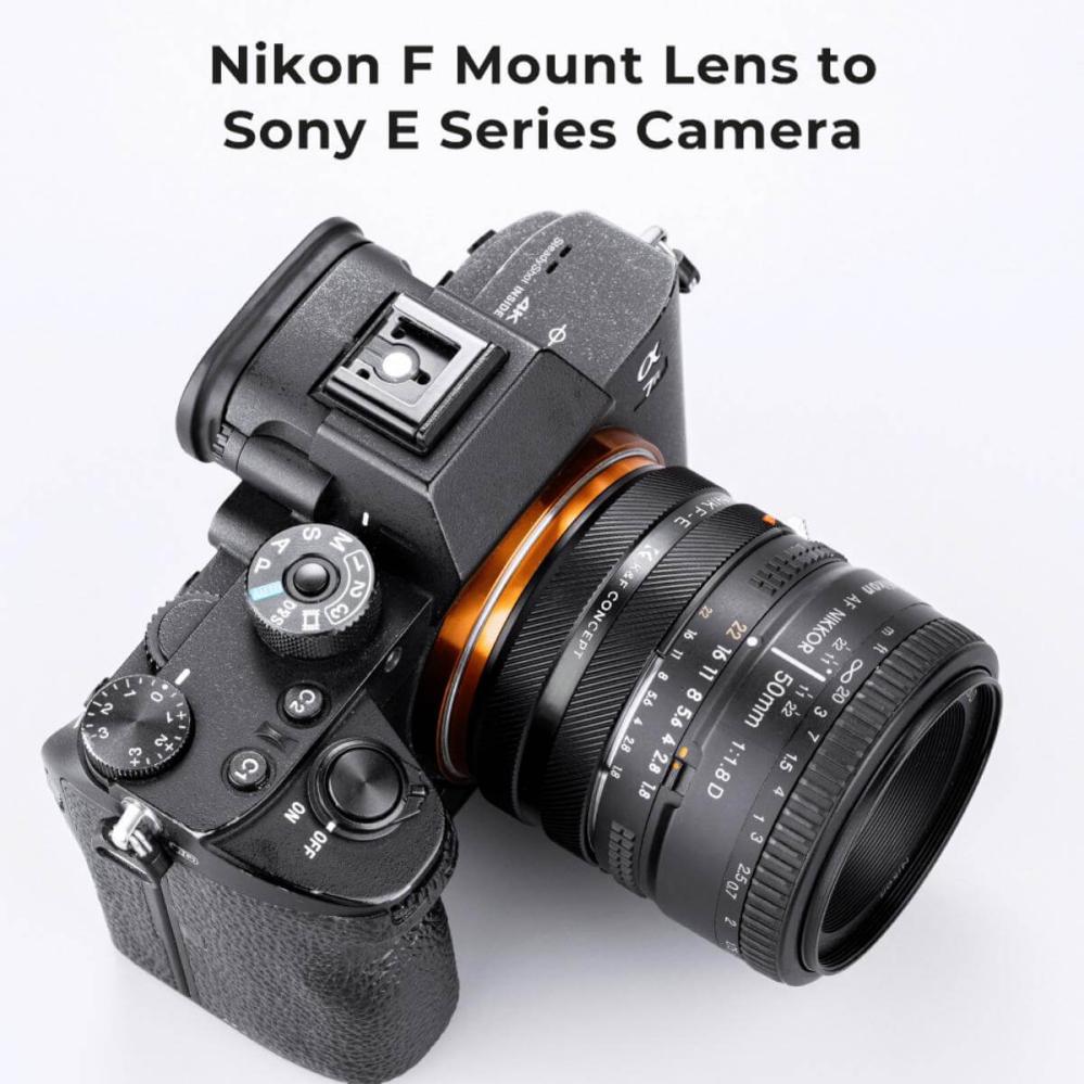 K&F Concept K&F Concept Objektivadapter Pro IV till NIkon F objektiv for Sony E