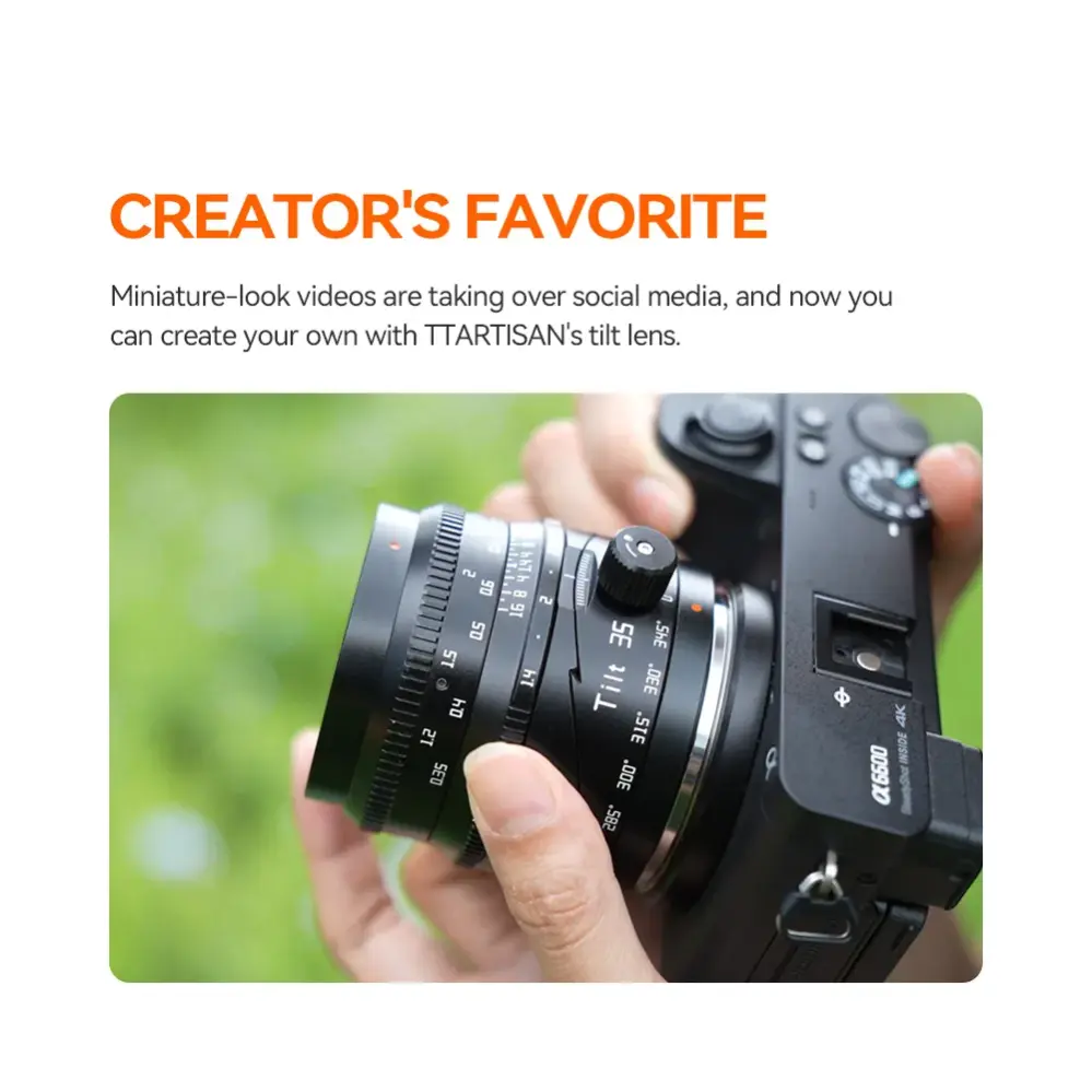 TTArtisan TTArtisan Tilt 50mm f/1.4 objektiv Fullformat for Sony E